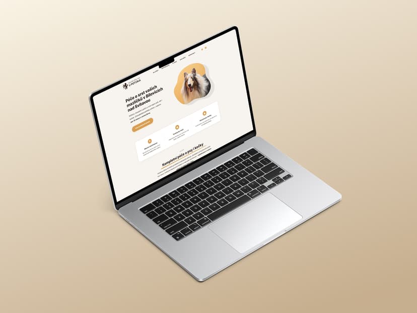 Salon U Potoka - mobilní náhled webu