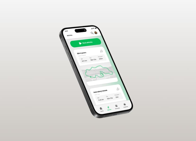 Lagom App náhled obrazovky aktivit