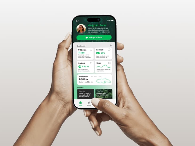 Lagom App náhled v ruce