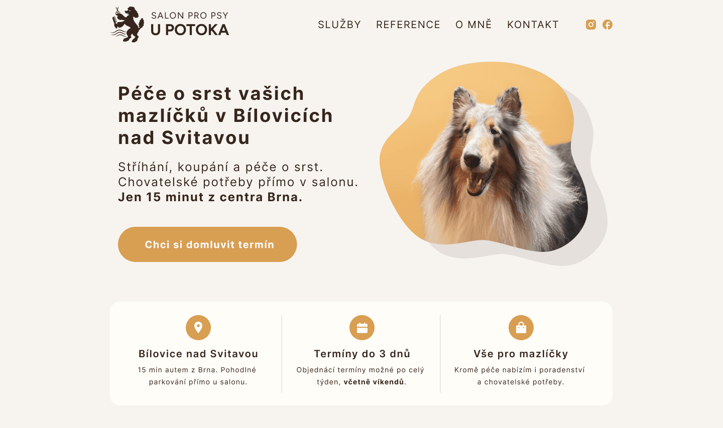 Salon U Potoka – náhled projektu